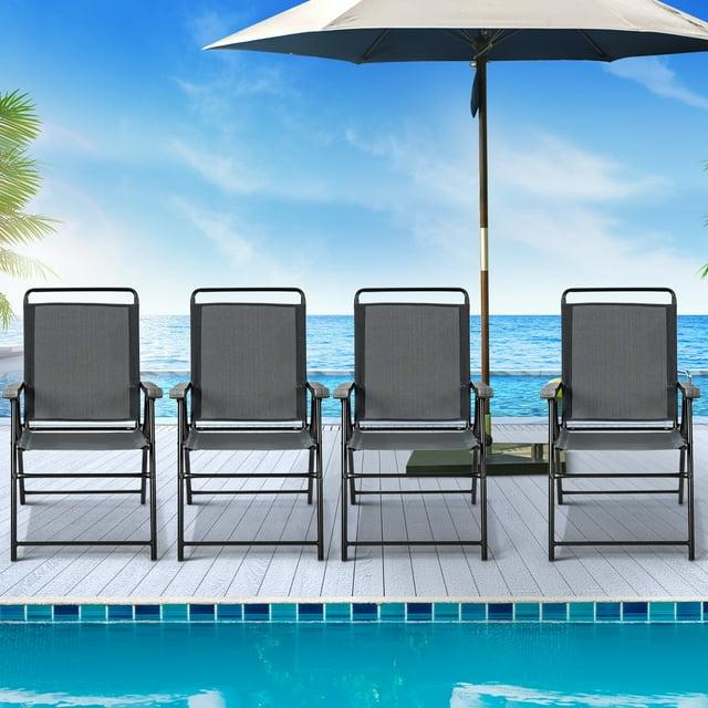 Costway Beach Chair (Set of 4)