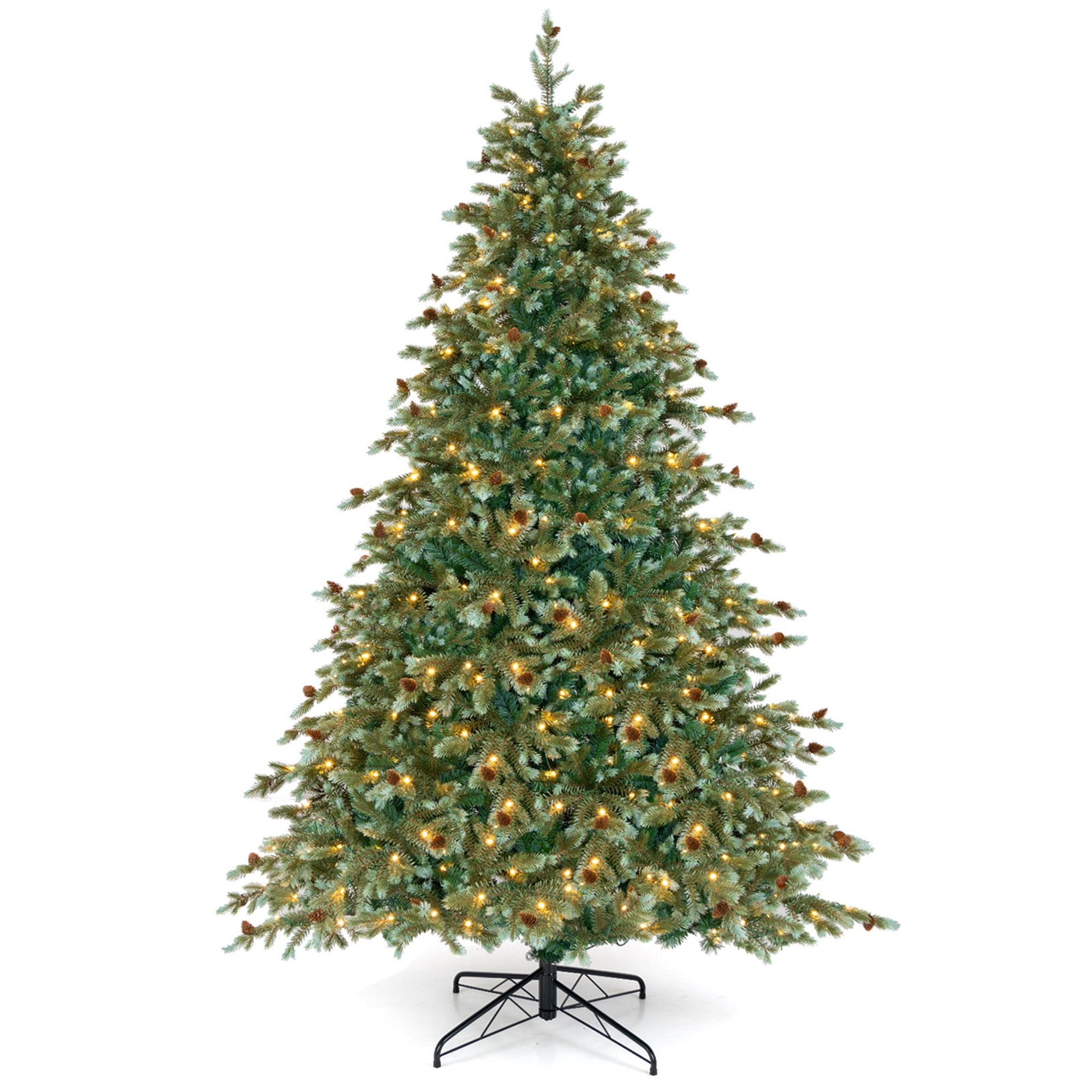 7 Ft Artificial Christmas Tree With 846 Branch Tips 340 Warm White Led Lights