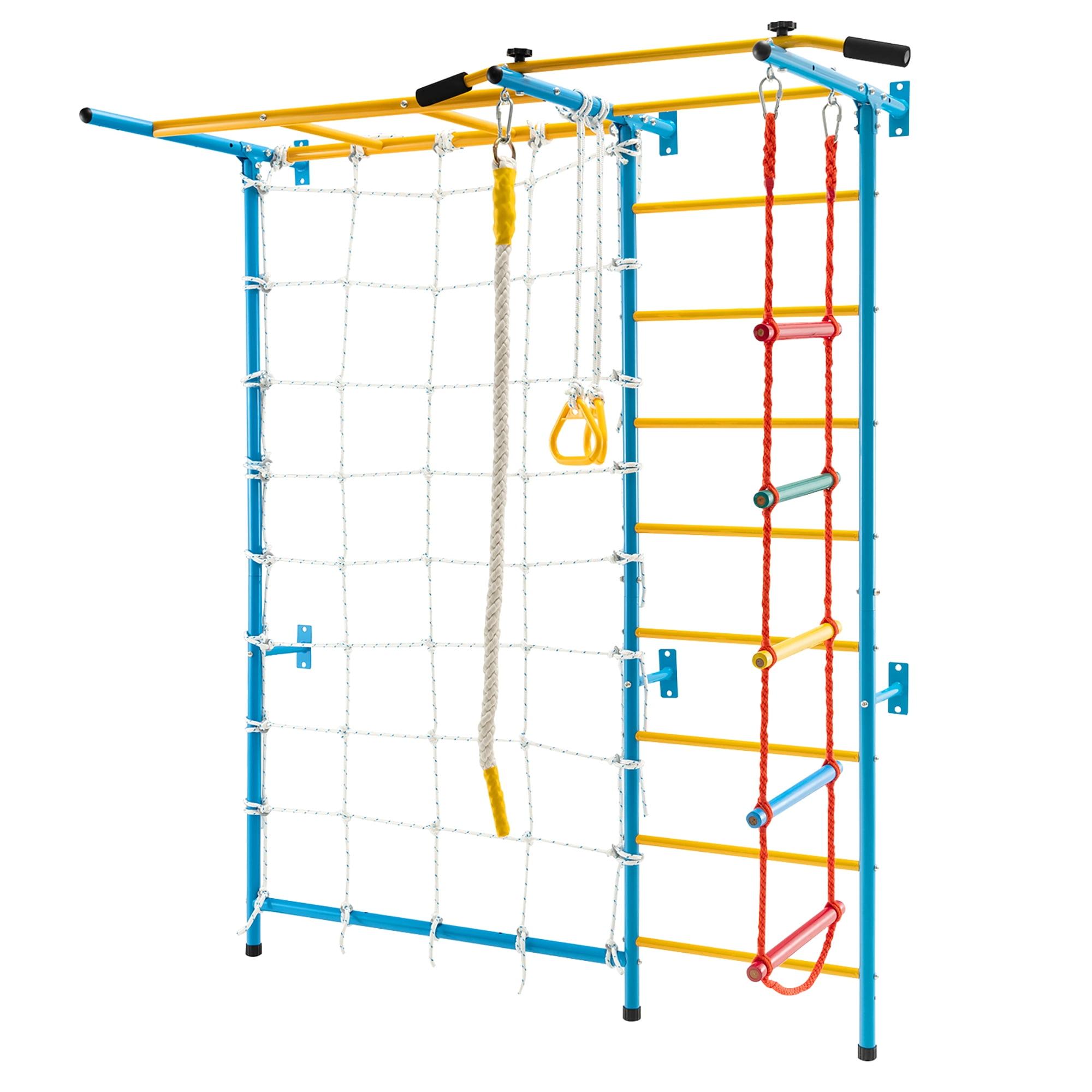 Costway 7 in 1 Kids Indoor Gym Playground Swedish Wall Ladder Children Home Climbing Gym