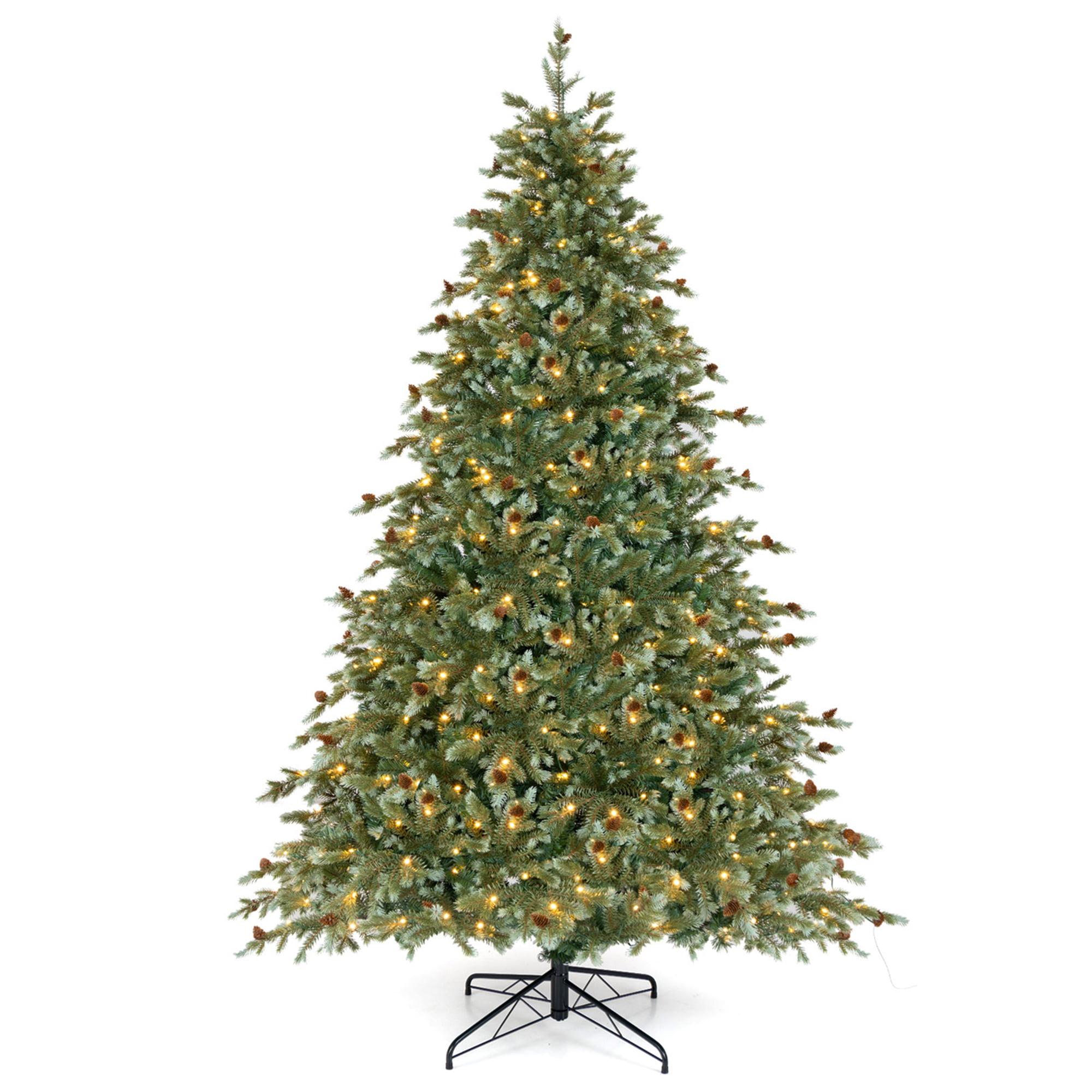 8 Ft Artificial Christmas Tree With 1226 Branch Tips 410 Warm White Led Lights