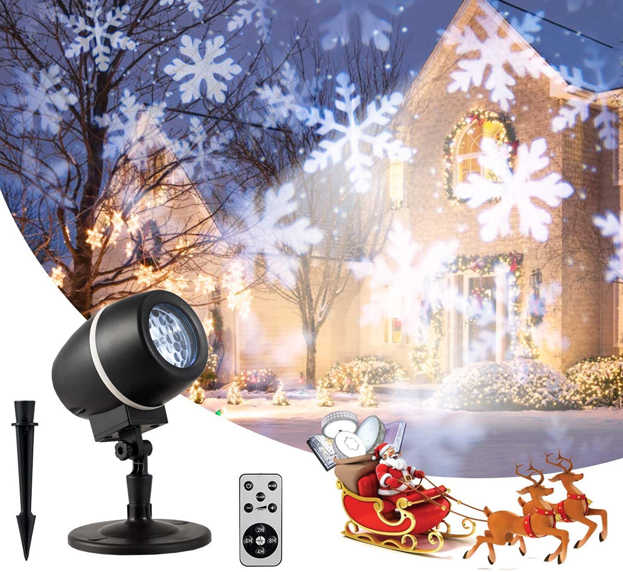 13.5'' Black LED Rotating Christmas Snowfall Projector Light