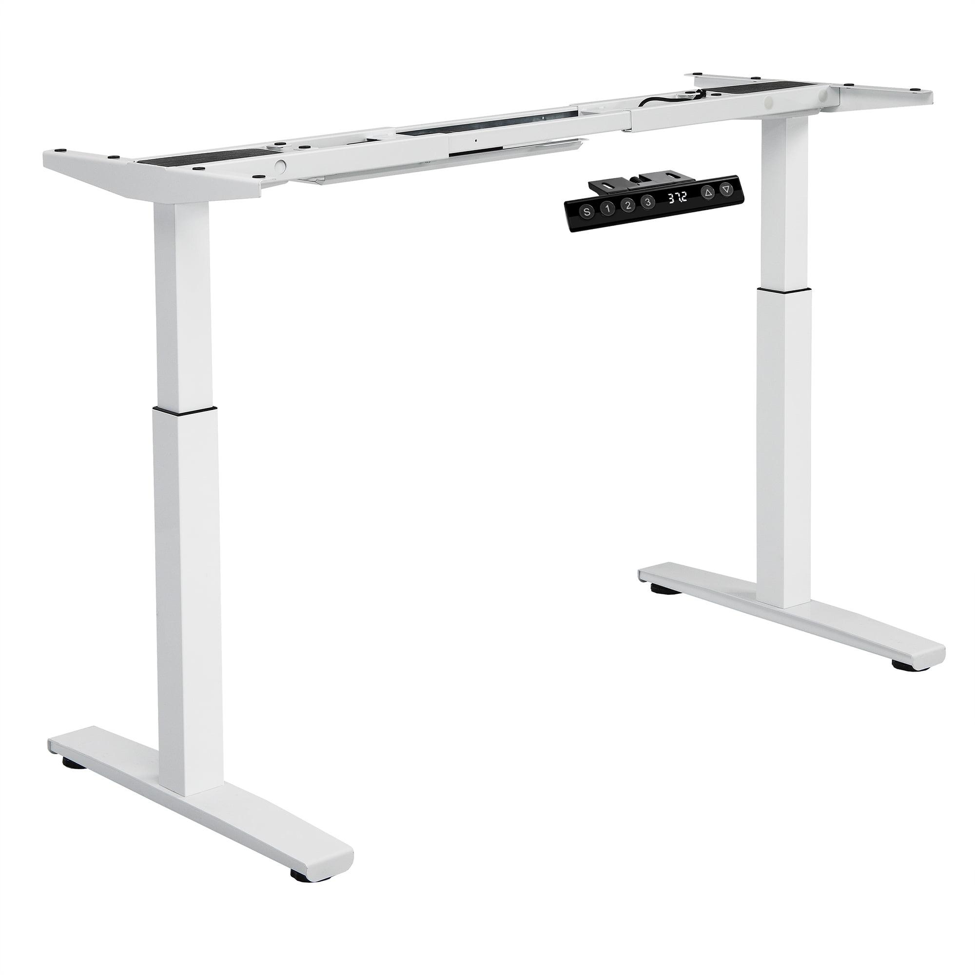 Elevate Dual Motor Steel Frame Adjustable White Stand-Up Desk