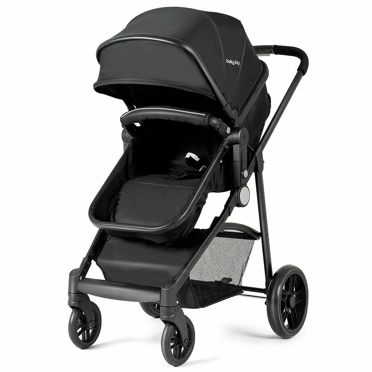 Black Aluminum Single Travel System Baby Stroller