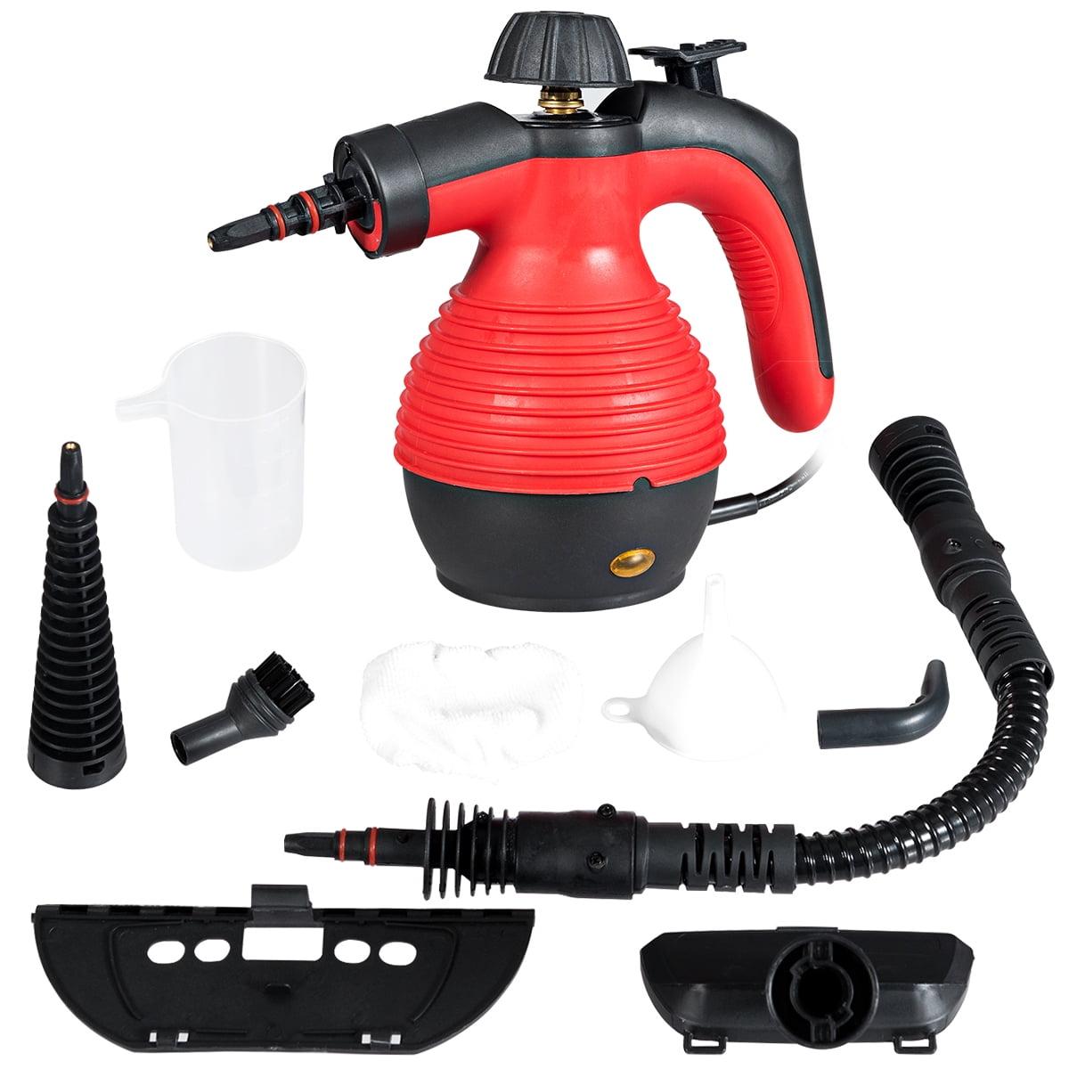 Costway Multifunction Portable Steamer Household Steam Cleaner 1050W with Attachments Red