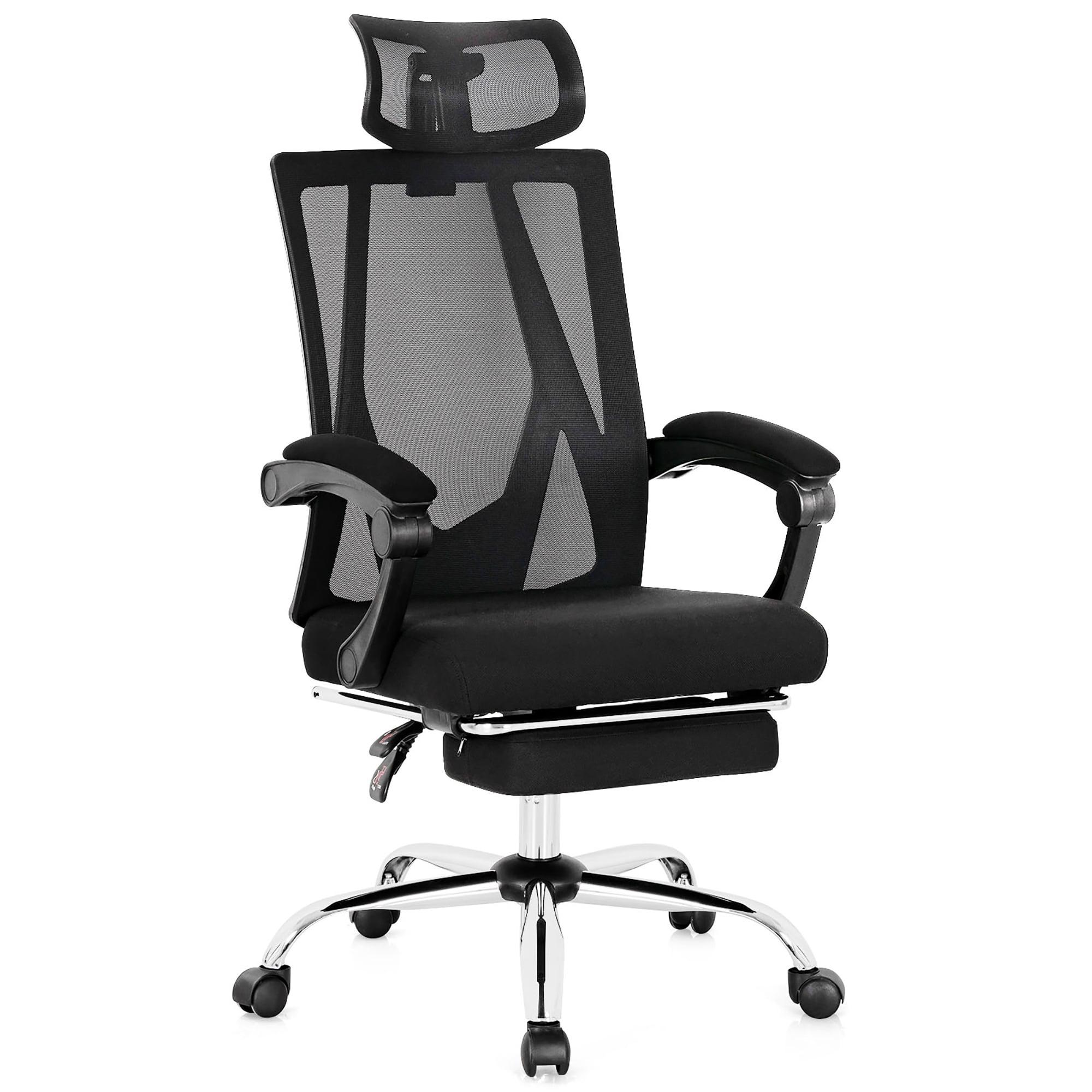 ErgoFlex Black Mesh Executive Swivel Chair with Adjustable Arms