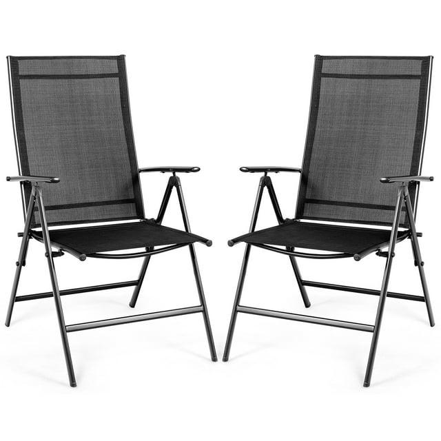 Corrigan Studio® Set Of 2 Adjustable Portable Patio Folding Dining Chair Recliners