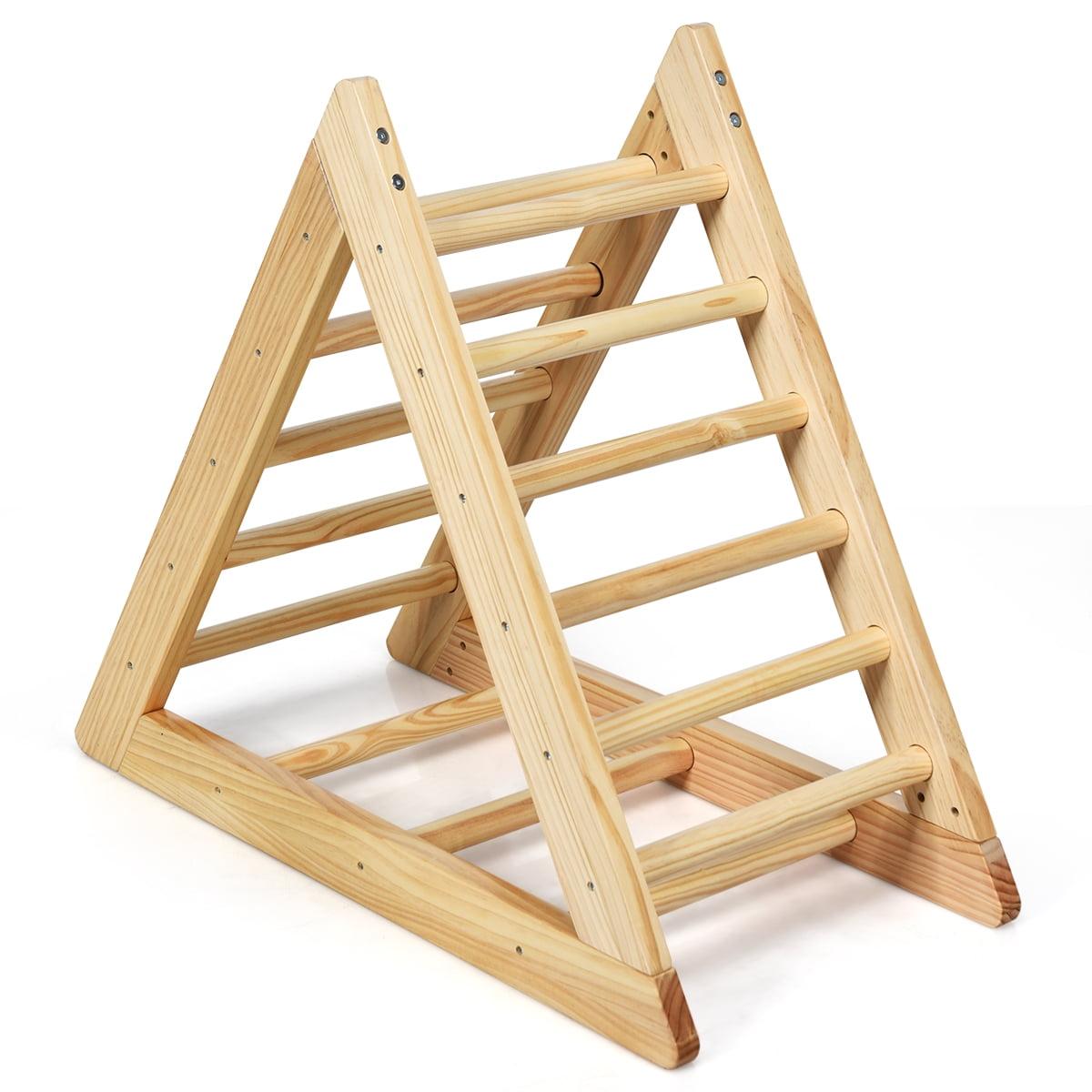 Natural Pine Indoor Climbing Triangle Ladder for Toddlers