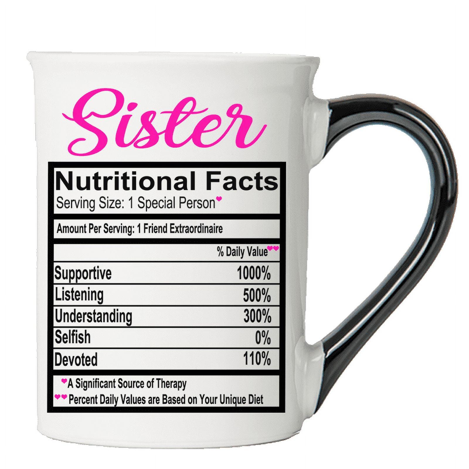 Cottage Creek Sister Mug, Sister Coffee Mug for Sisters, 16oz., 6" Multicolored