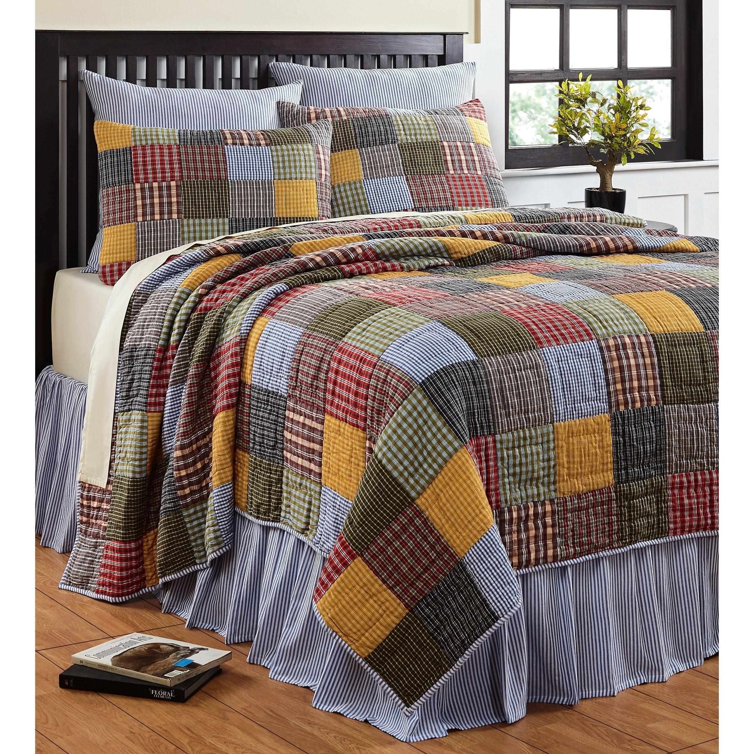 Cottage Home  Reversible Cotton 3-piece Quilt Set