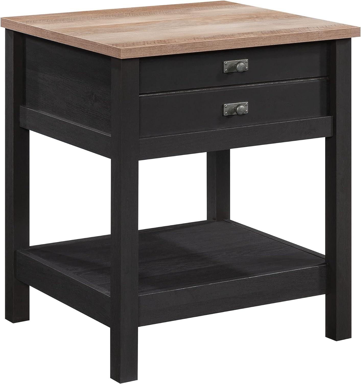 Cottage Road Raven Oak Nightstand with Lintel Oak Accent