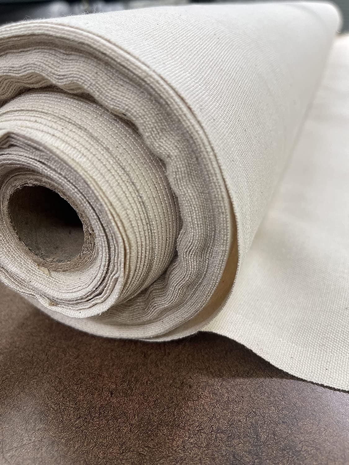 Natural Cotton Duck Canvas Fabric Roll, 60 Inch Wide, 7oz