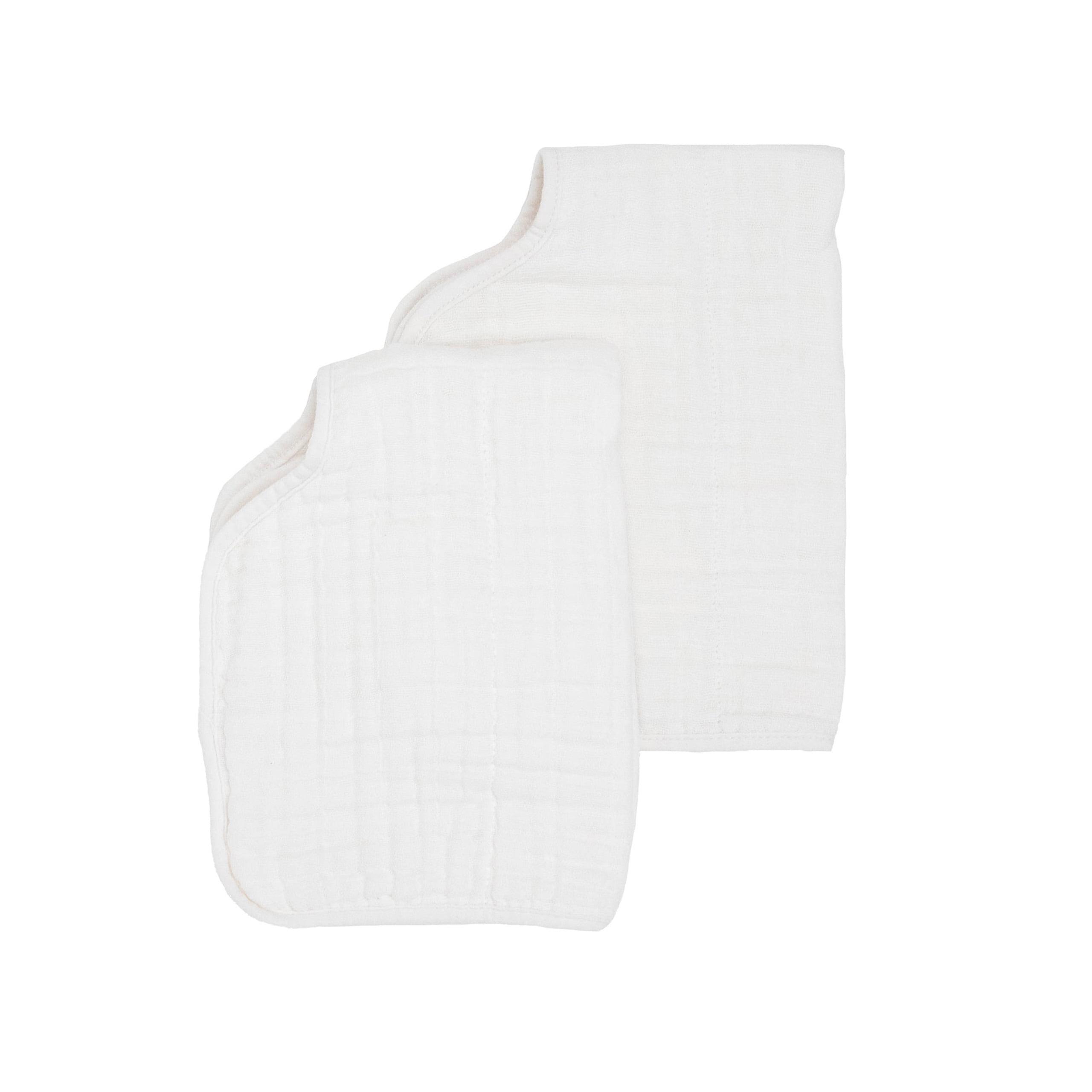 Super Absorbent White Cotton Muslin Baby Burp Cloth Set