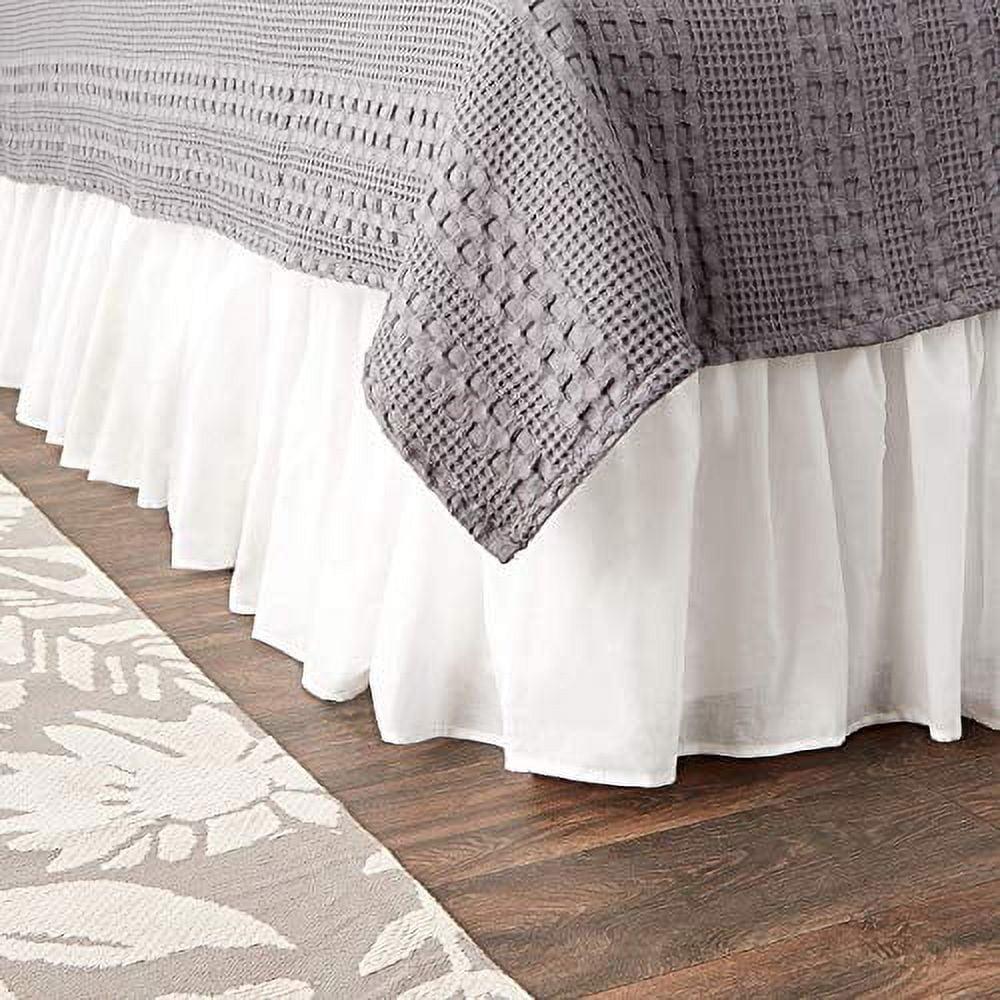 Greenland Home Fashions Cotton Voile White Bed Skirt