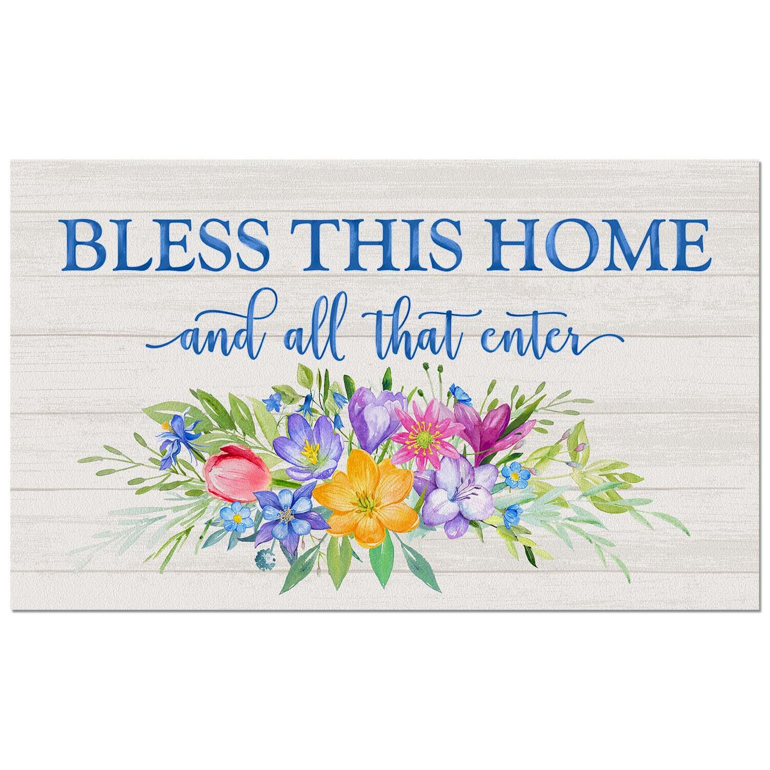 CounterArt Welcome All Spring Indoor/Outdoor Entryway Floor Mat