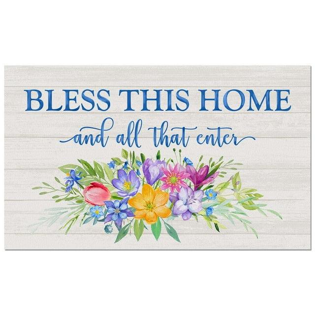 CounterArt Welcome All Spring Indoor/Outdoor Entryway Floor Mat