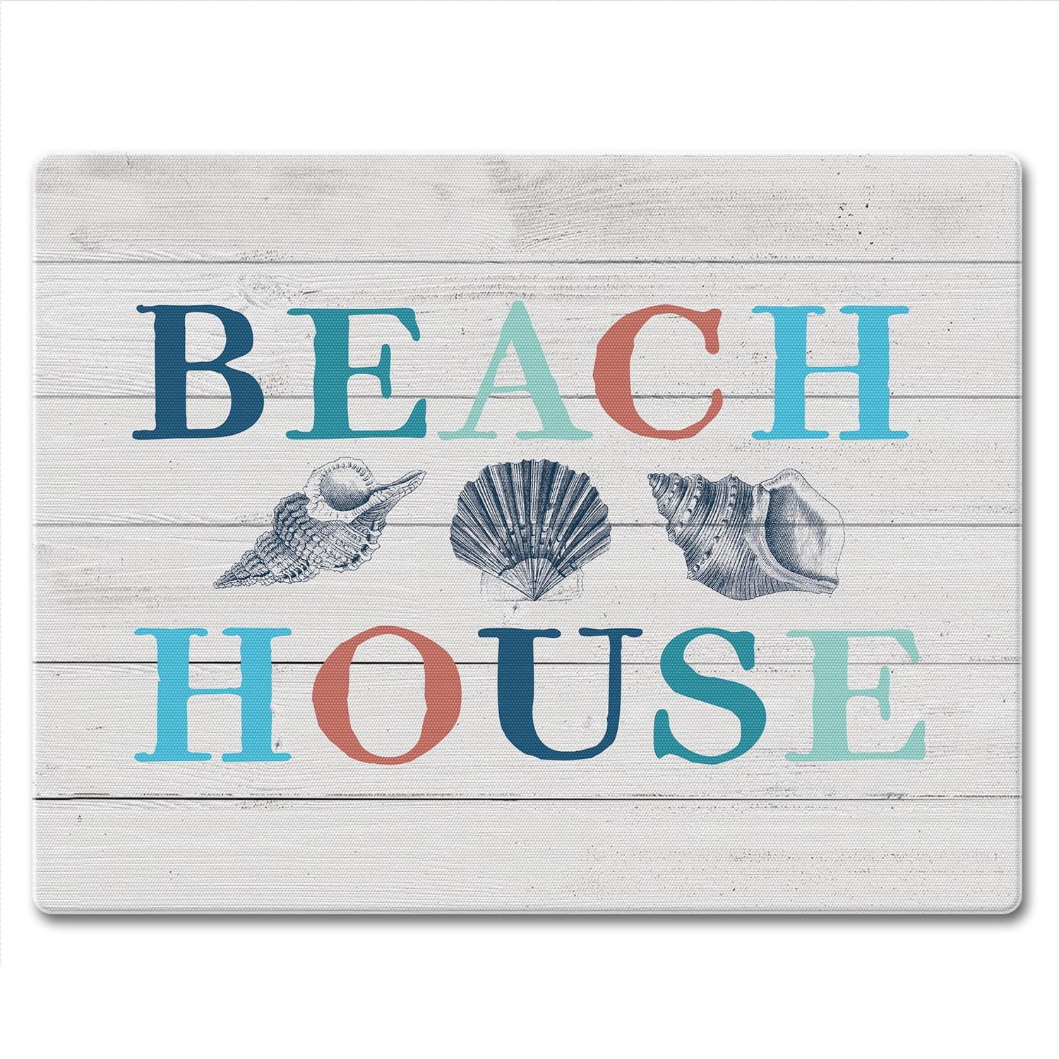 CounterArt Beach House 3mm Glass Cutting Board 10” x 8”