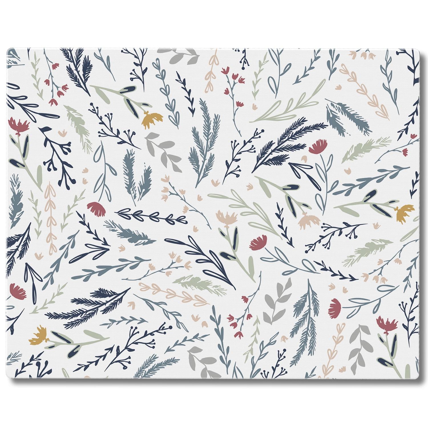 CounterArt Meadow Sketch 3mm Tempered Glass Cutting Board 15" x 12"