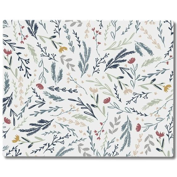 CounterArt Meadow Sketch 3mm Tempered Glass Cutting Board 15" x 12"