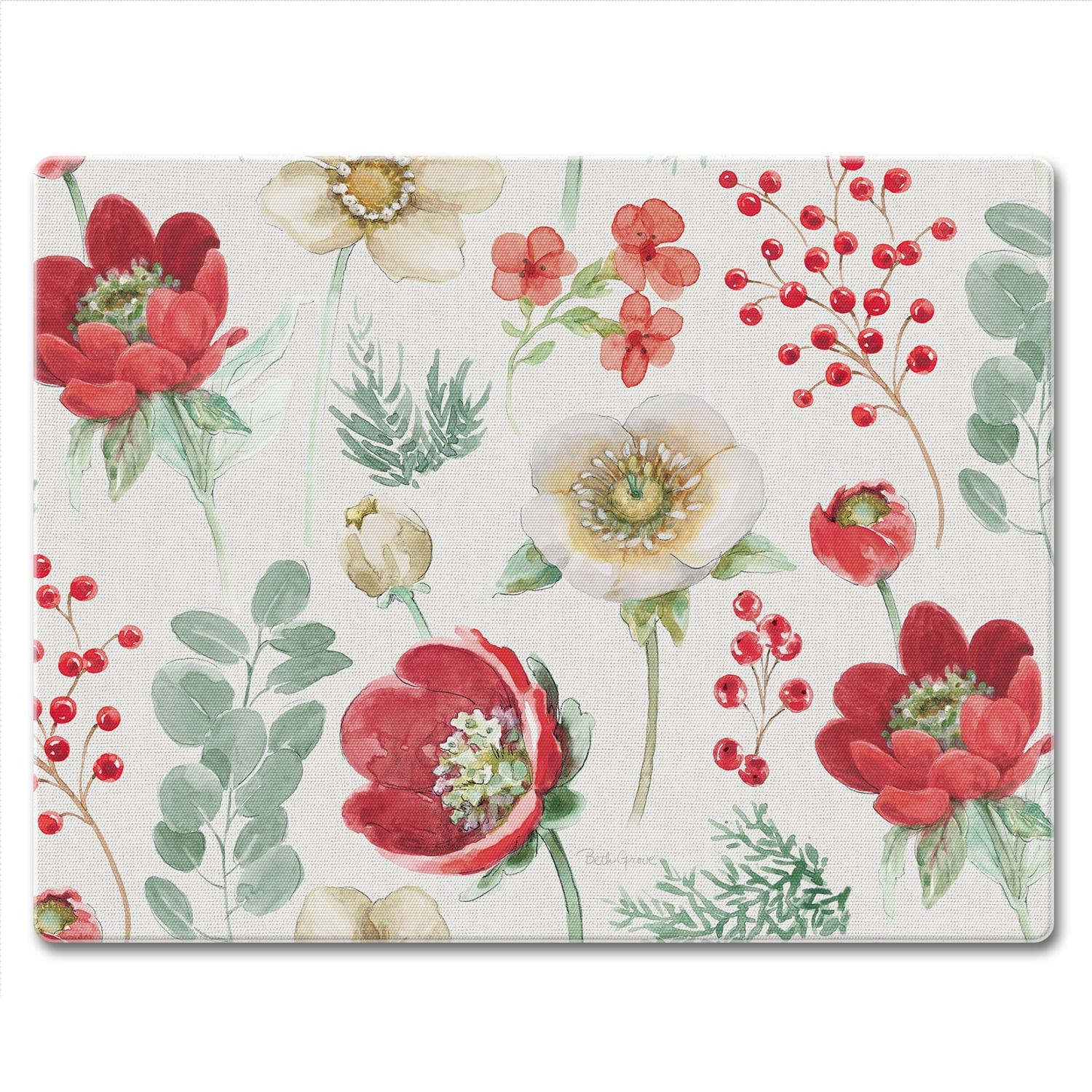 CounterArt Floral Traditions 3mm Glass Cutting Board 10” x 8”