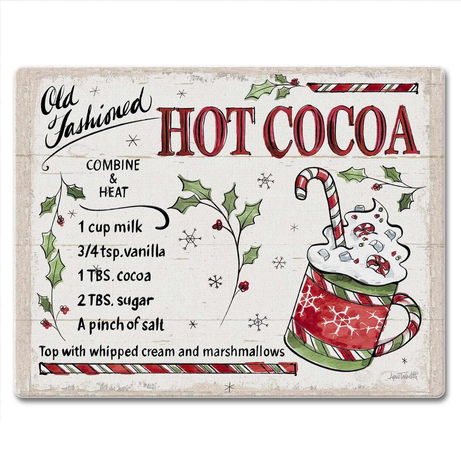 Holiday Treats Tempered Glass Cutting Board 10" x 8"