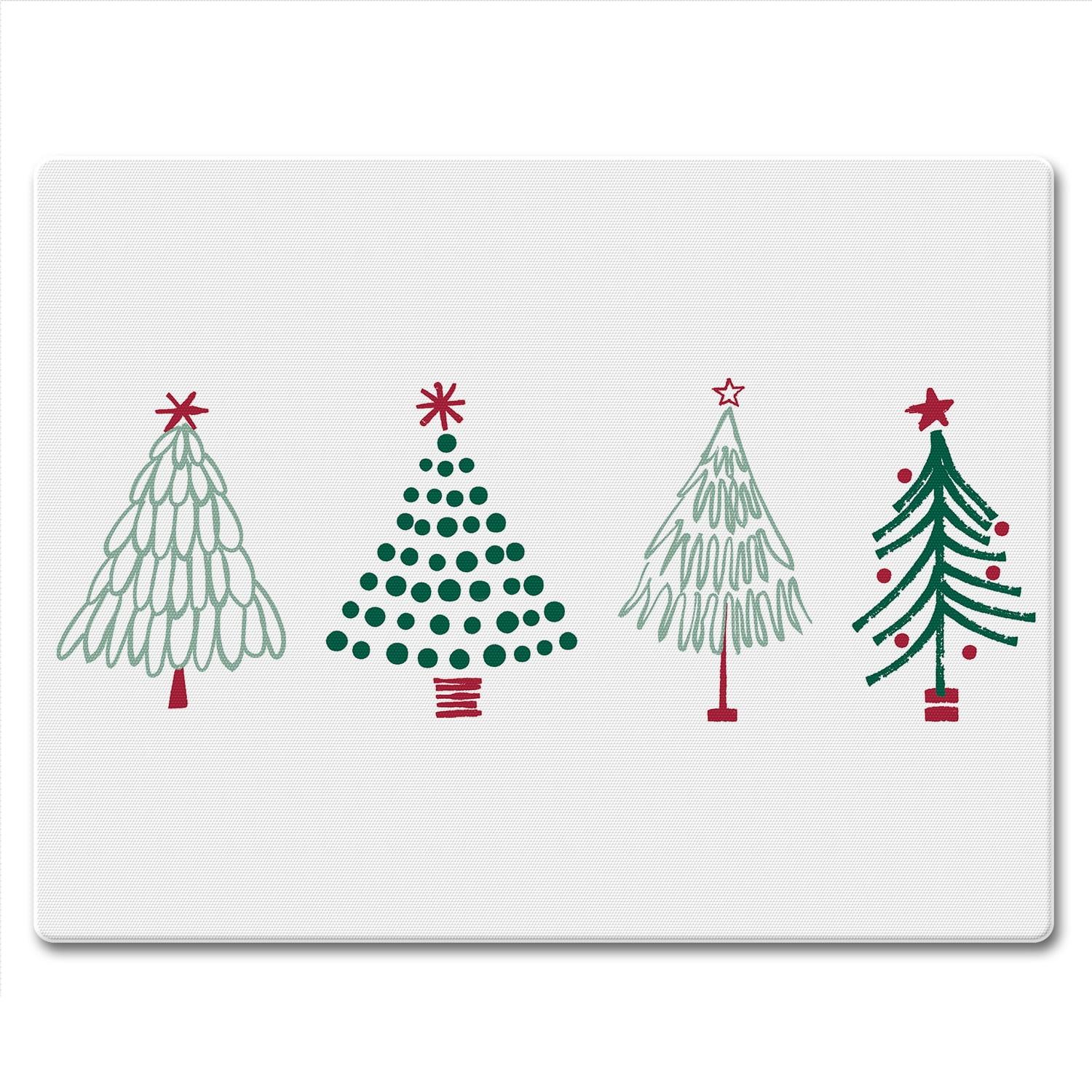 CounterArt Scandi Christmas 3mm Glass Cutting Board 10” x 8”