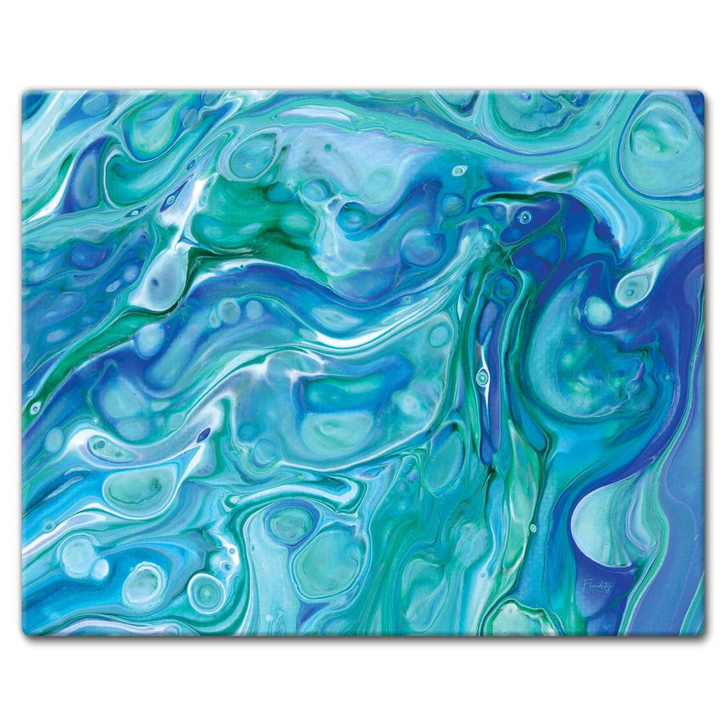 Ocean Vibe 3mm Heat Tolerant Tempered Glass Cutting Board 15” x 12”