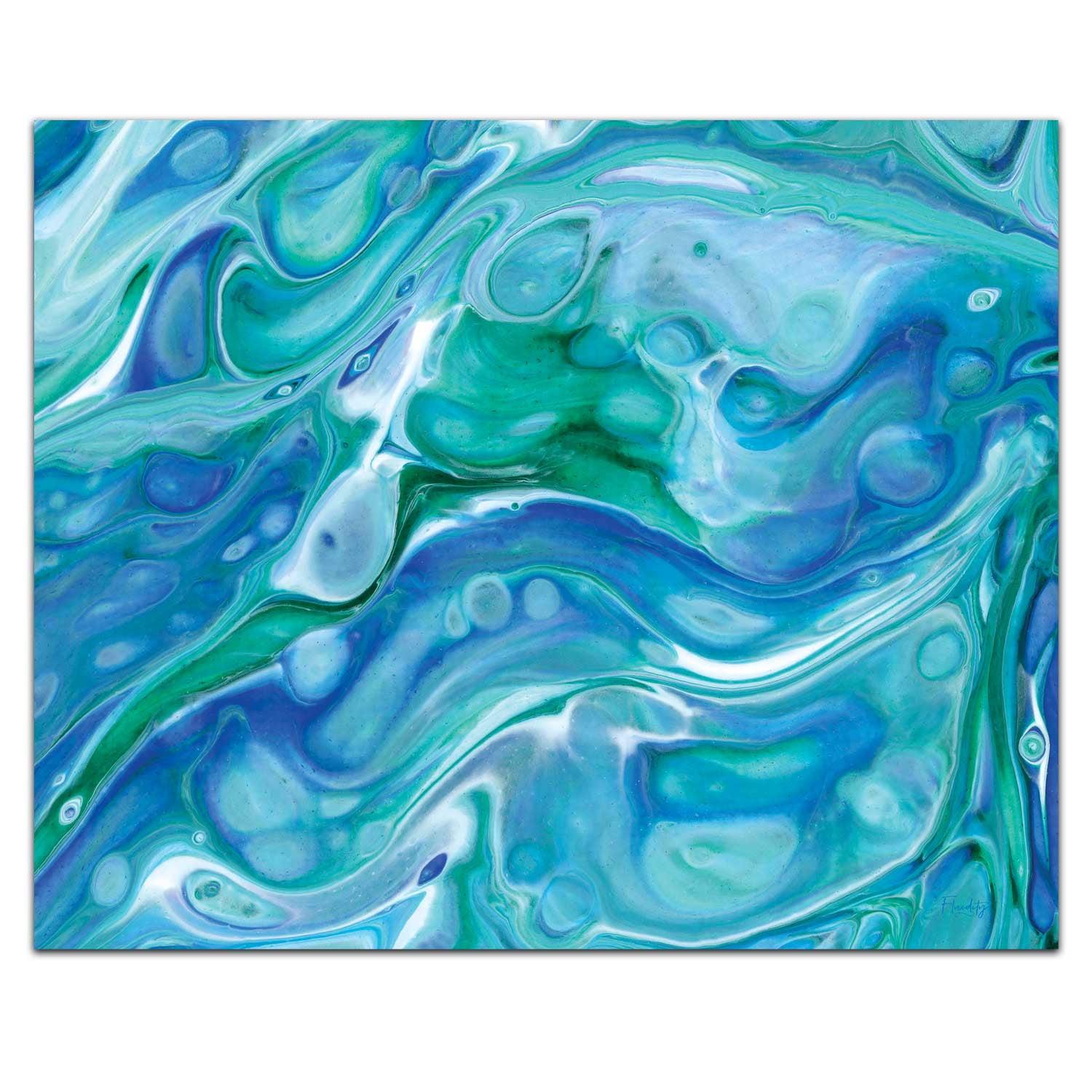 CounterArt Ocean Vibe Tempered Glass Cutting Board 10" x 8"