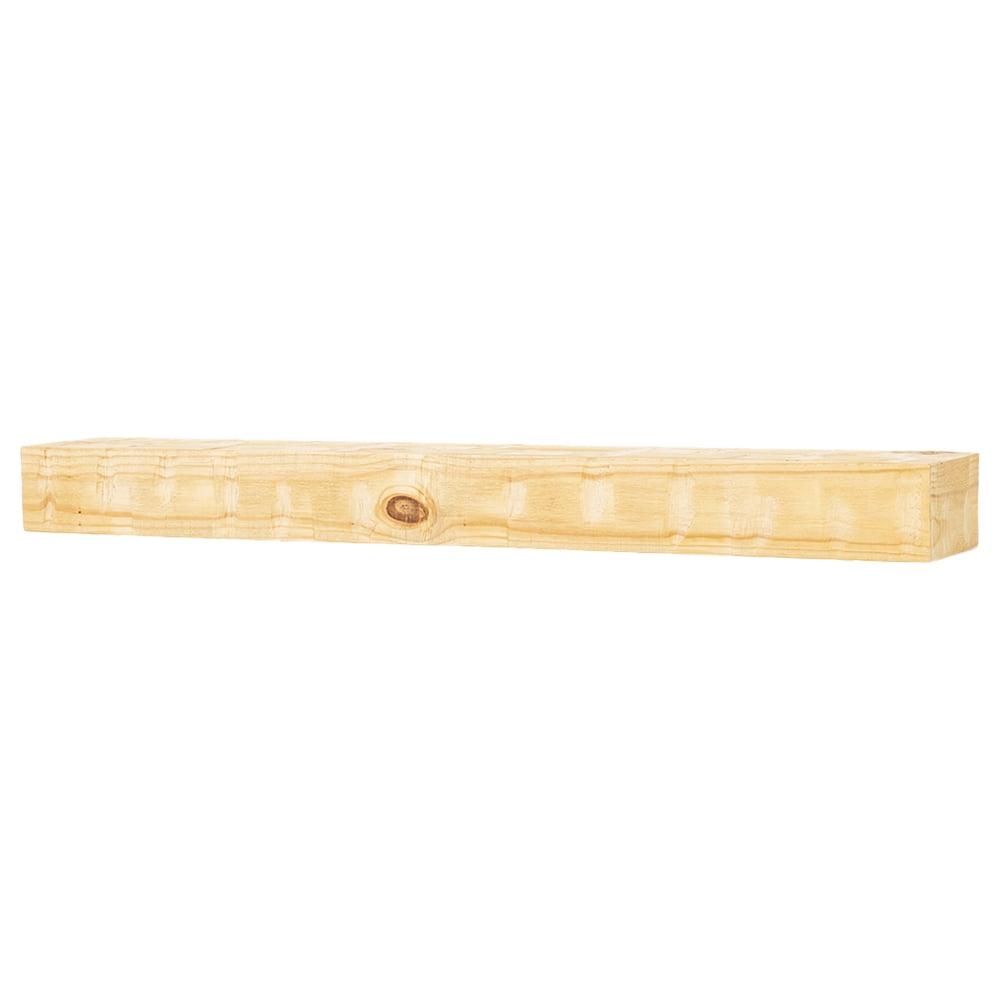 Mantel Directs Country Living Wood Fireplace Mantel Shelf - Bodie Rustic Hand Distressed Pine With Worn, Reclaimed Log Look; For Fireplaces, Hearths & Décor