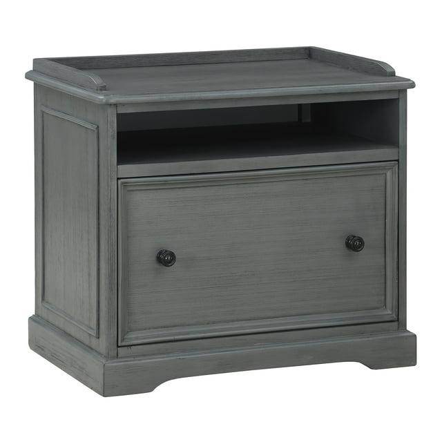 Country Meadows Engineered Wood File Cabinet in Plantation Gray
