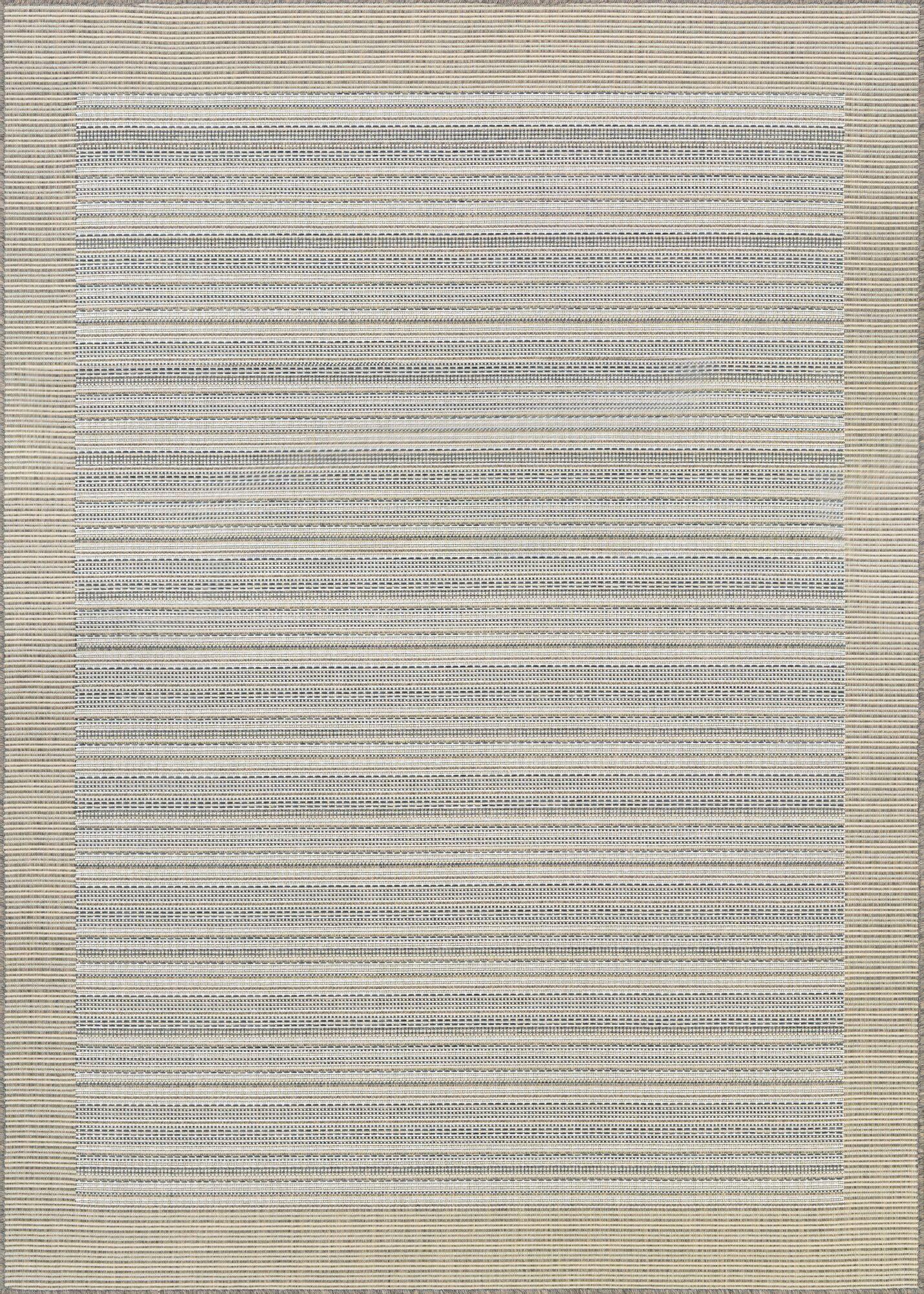 Ivory and Beige 43"x24" Synthetic Flat Woven Rectangular Rug