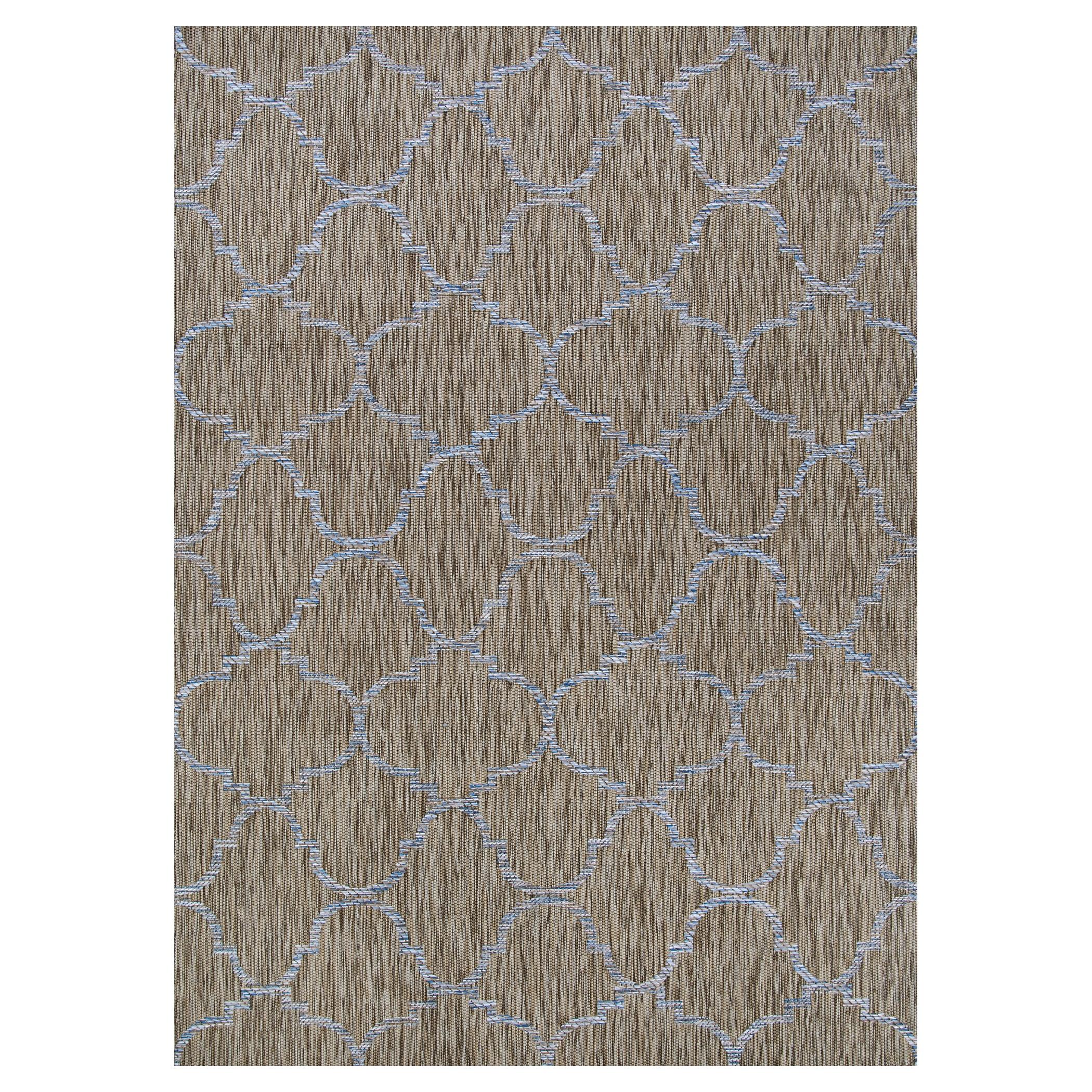 Charm Collection Sand-Ivory Flat Woven Runner Rug 2'2" x 7'6"