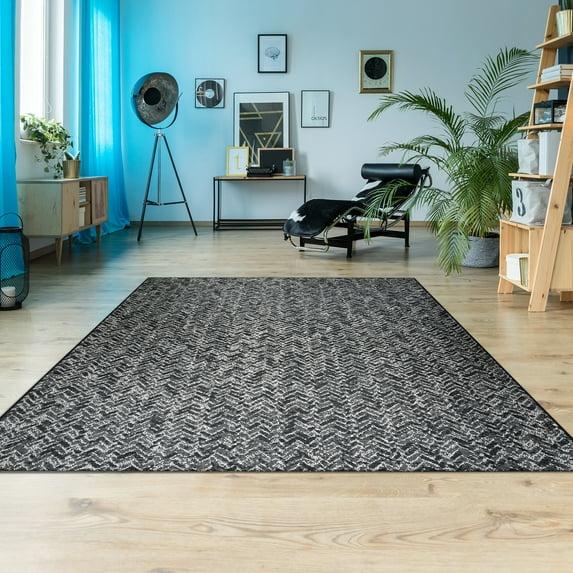 Couristan 6' x 9' Onyx and Shell Herringbone Nautical Outdoor Rug