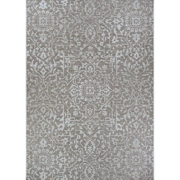 Couristan 7.5 x 10.75' Beige and Ivory Rectangular Area Throw Rug Runner