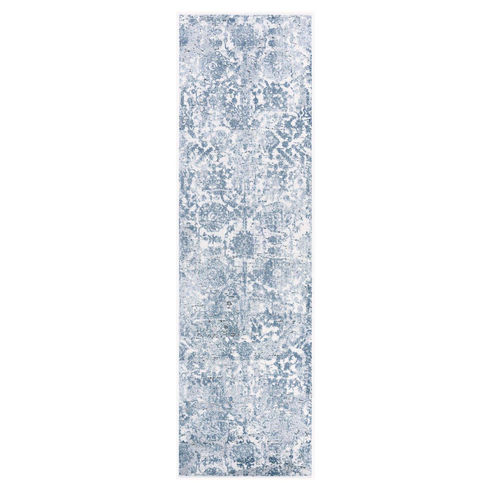 Couristan Calinda Marlowe Area Rug, Steel Blue- Ivory, 2'3" x 7'6" Runner