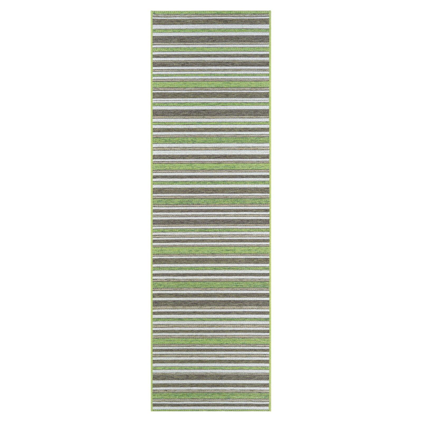 Couristan Cape Brockton Indoor / Outdoor Area Rug, Hunter Green-Brown, 2'3" x 7'10" Runner