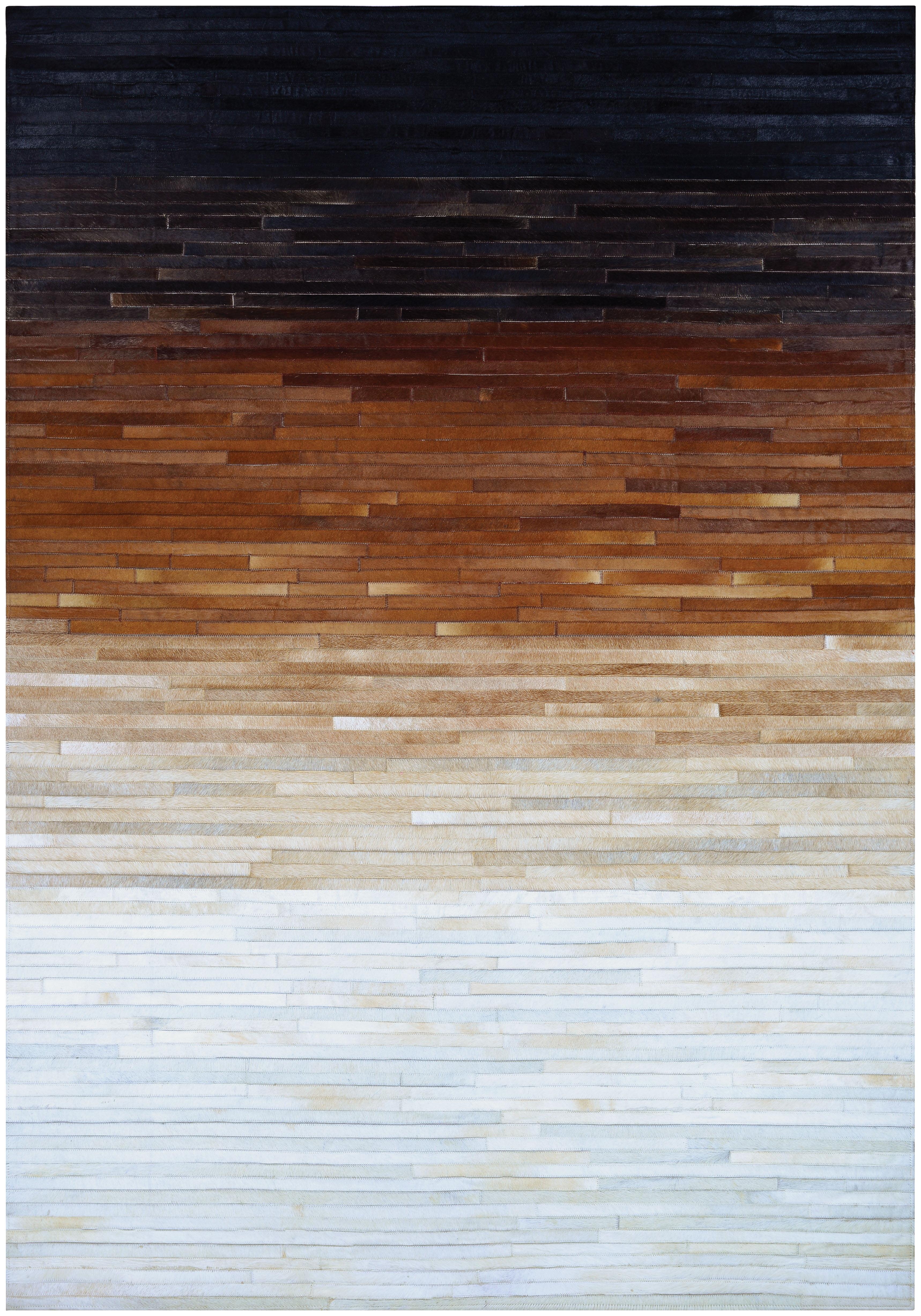 Couristan Chalet Pieced Homestead Multi-Dawn Cowhide Area Rug 