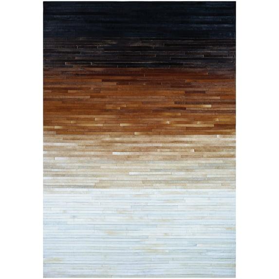 Couristan Chalet Pieced Homestead Multi-Dawn Cowhide Area Rug 