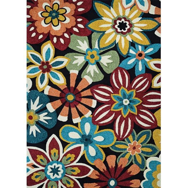 Covington Handcrafted Multicolor Synthetic 2' x 4' Rectangular Rug