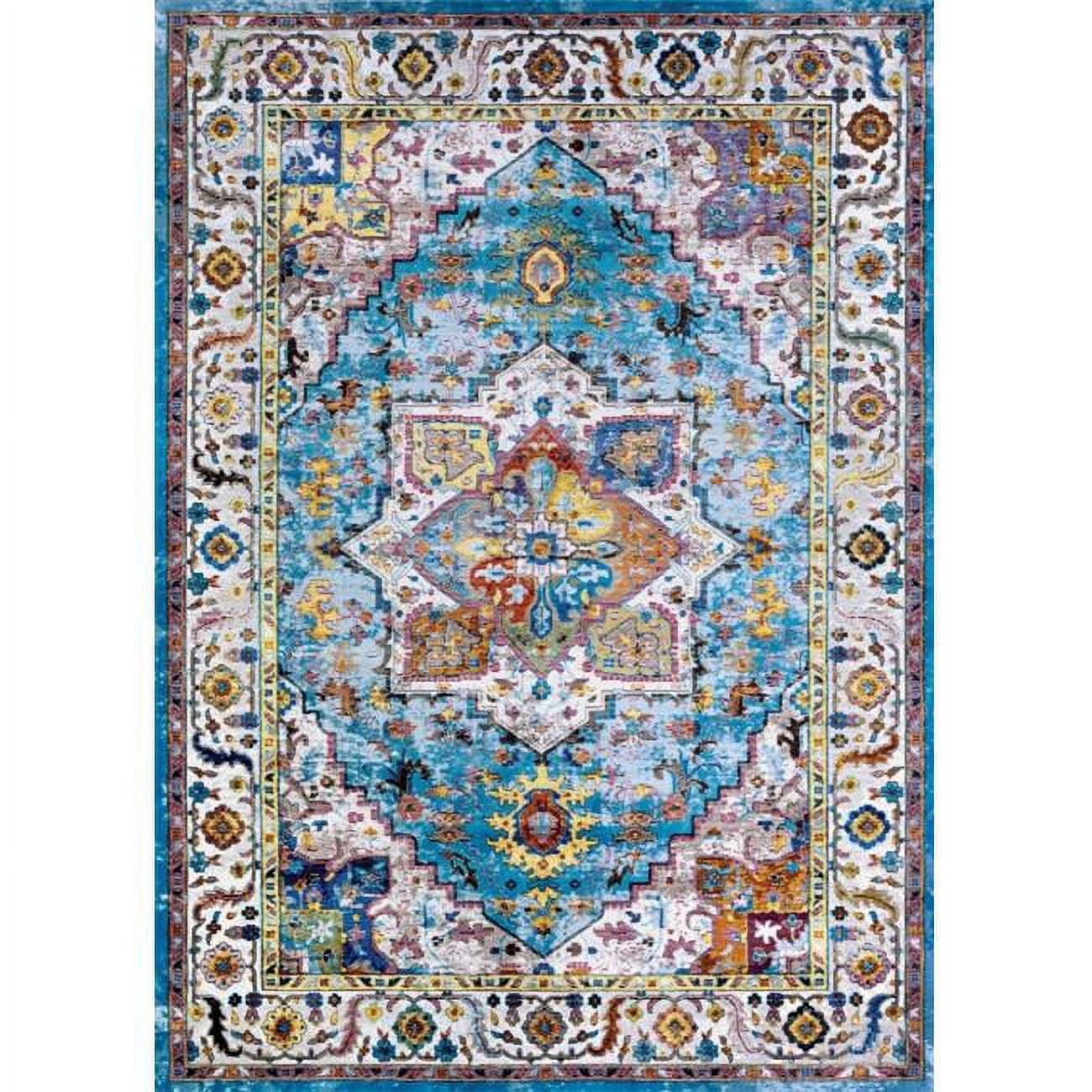 Gypsy Ivory Transitional 3'6" x 5'6" Synthetic Area Rug