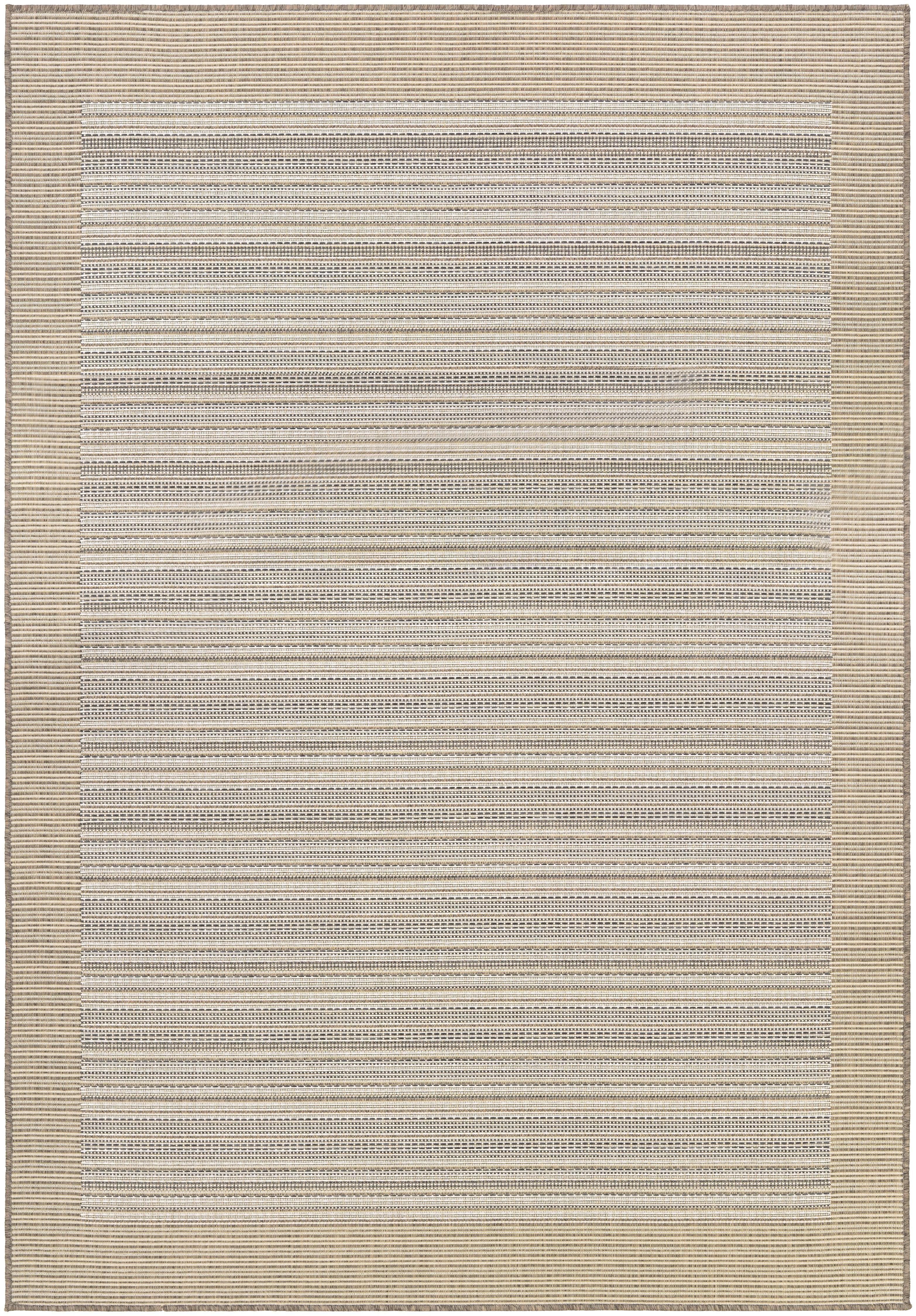 Couristan Monaco Bowline Indoor / Outdoor Area Rug, Cocoa Natural-Ivory, 3'9" x 5'5"