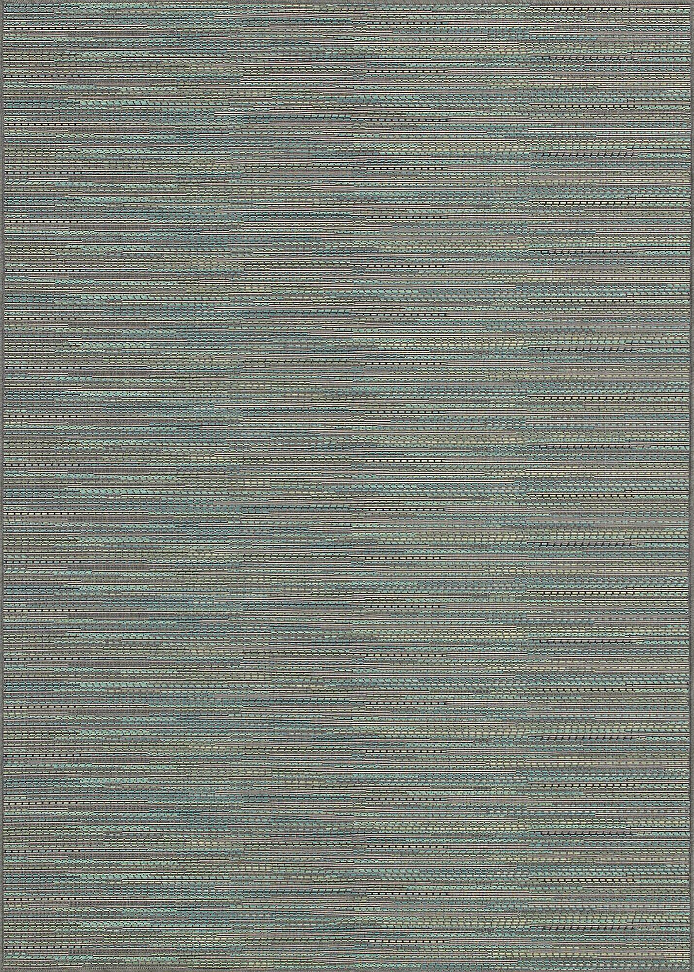 Monaco Transitional Blue Stripe Synthetic 2' x 3' Area Rug