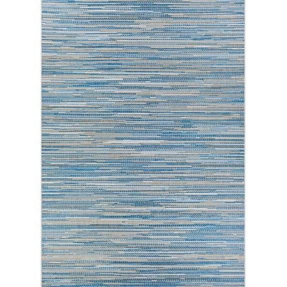 Couristan Monte Carlo Coastal Breeze Indoor/Outdoor Area Rug, 5'3" x 7'6", Ocean-Champagne