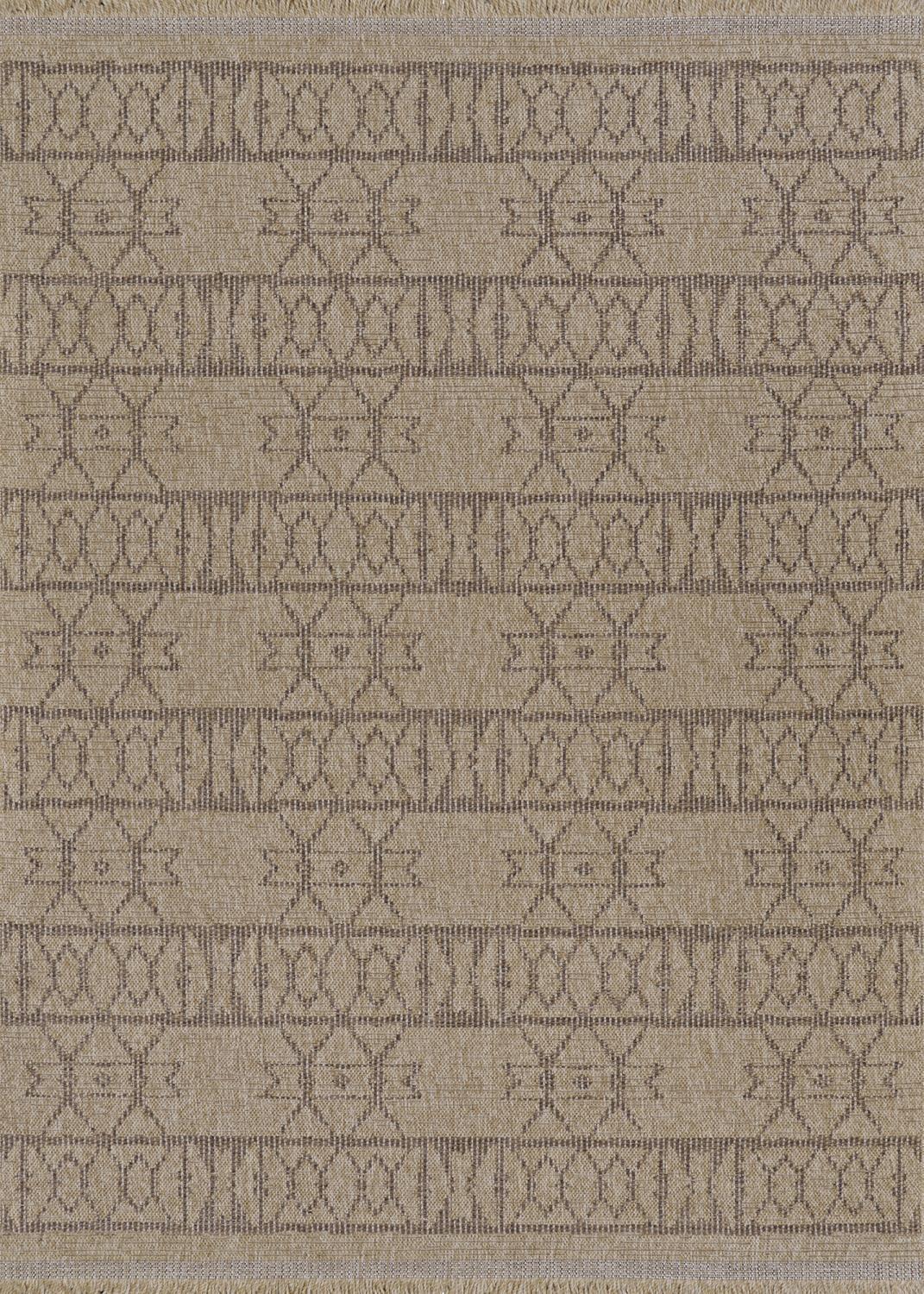 Couristan Naturalistic Adobe Indoor/ Outdoor Area Rug, Natural-Brown, 6'6" x 9'