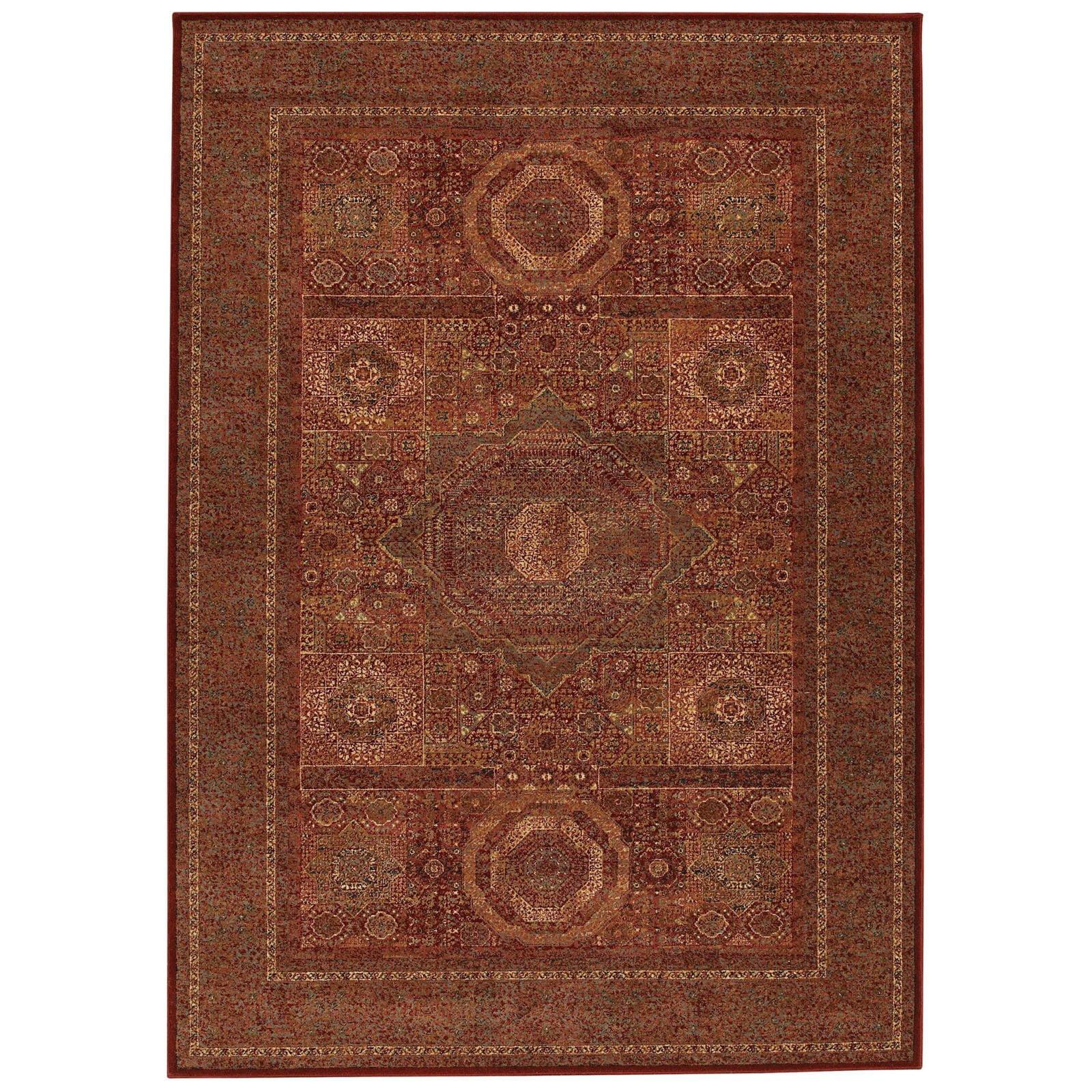 Burgundy Wool and Synthetic Traditional Runner Rug 2'2" x 8'11"