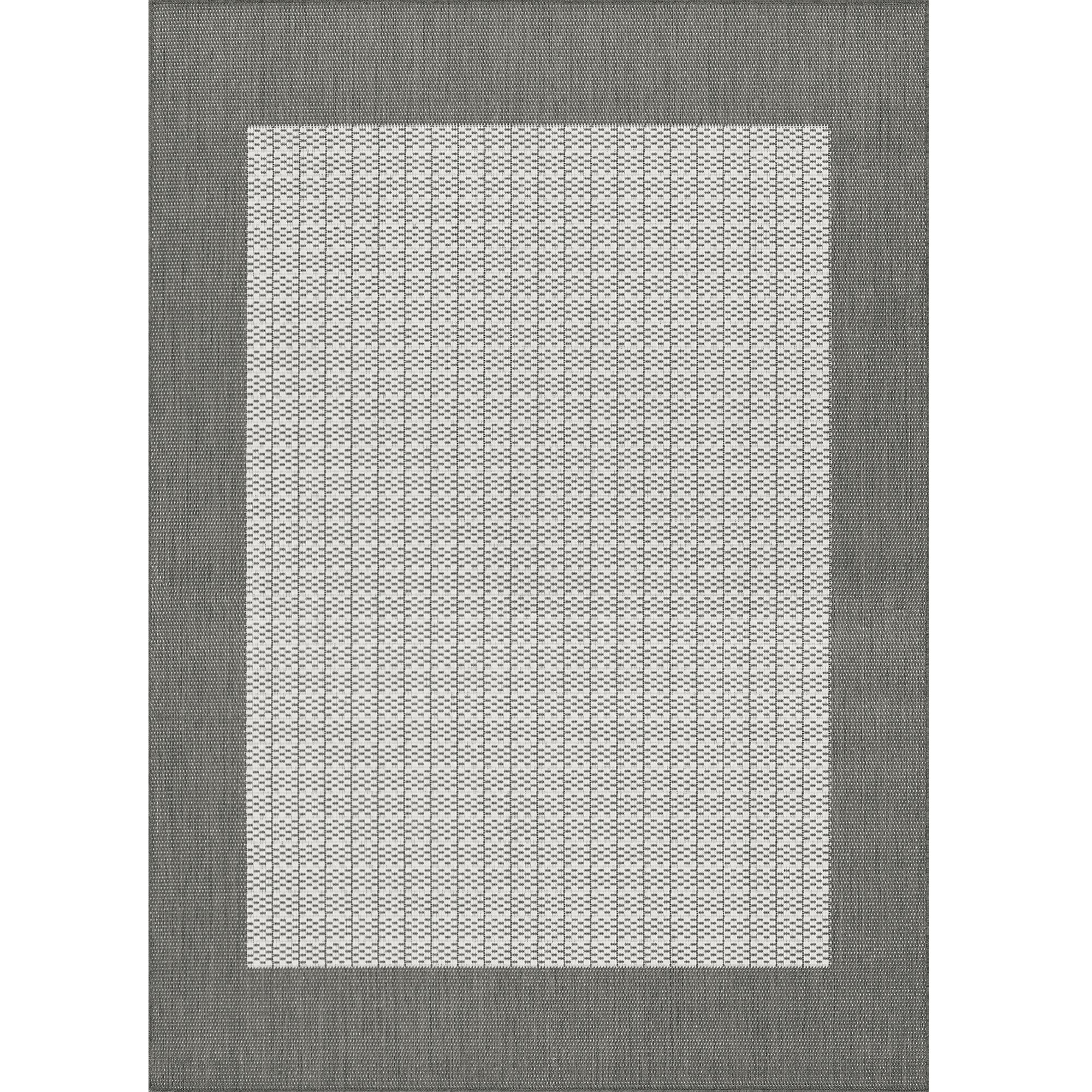 Couristan Recife Checkered Indoor/Outdoor Area Rug, Grey-White, 5'10" x 9'2"
