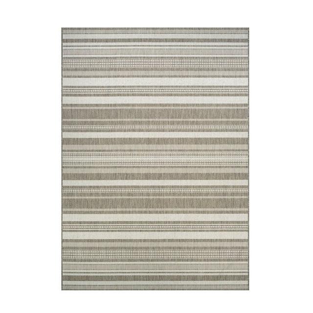 Couristan Recife Gazebo Stripe Indoor / Outdoor Area Rug, Champagne- Taupe, 2'3" x 11'9" Runner