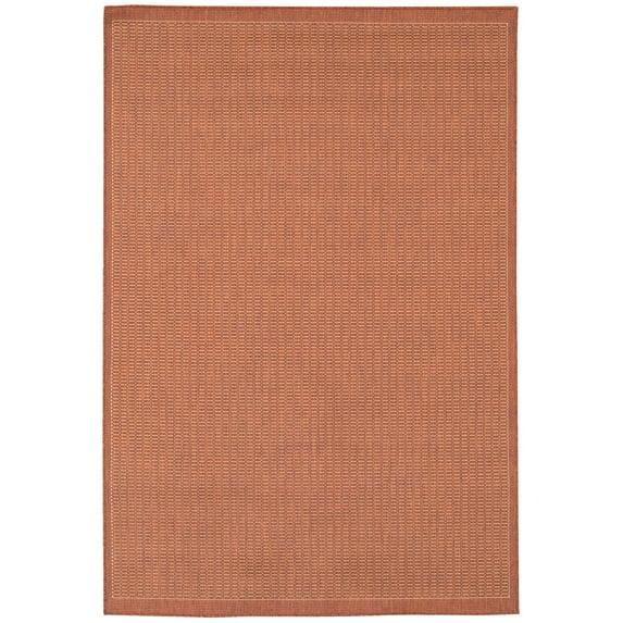 Couristan Recife Saddle Stitch Indoor /Outdoor Area Rug, Champagne- Taupe, 5'10" x 9'2"
