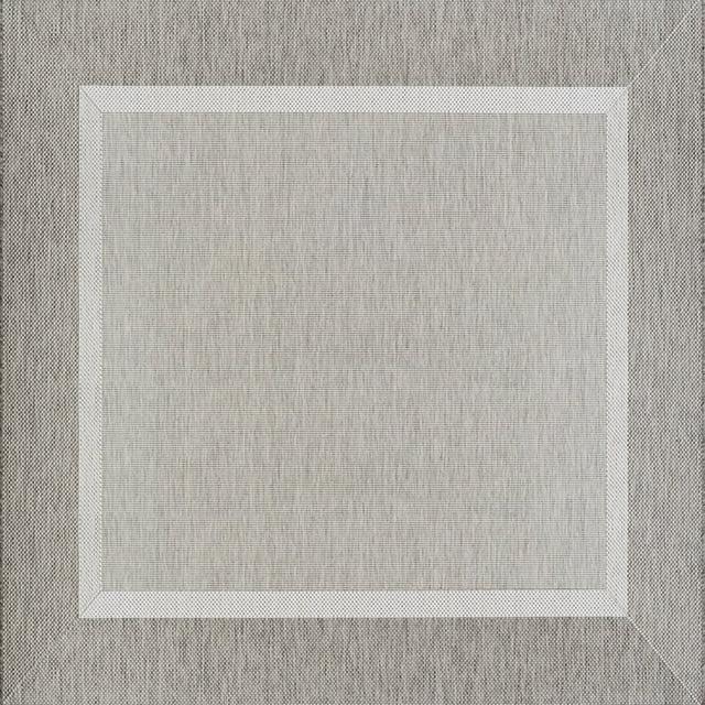 Couristan Recife Stria Texture Indoor / Outdoor Area Rug, Champagne- Taupe, 8'6" Square