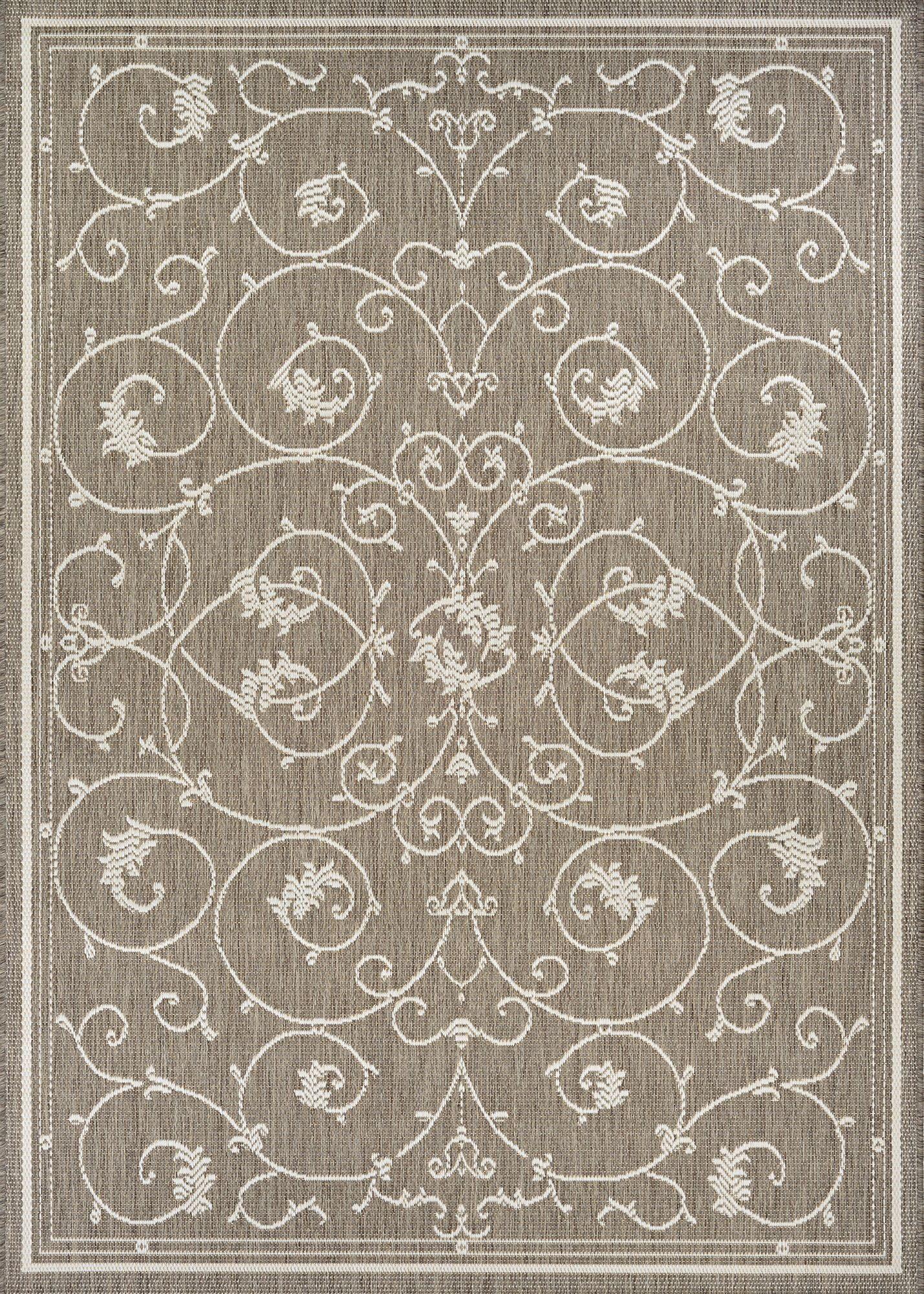 Couristan Recife Veranda Indoor / Outdoor Area Rug, Champagne- Taupe, 2' x 3'7"