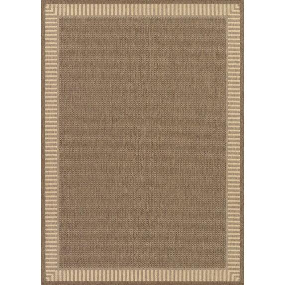 Couristan Recife Wicker Stitch Area Rug, 8'6" x 13', Cocoa-Natural
